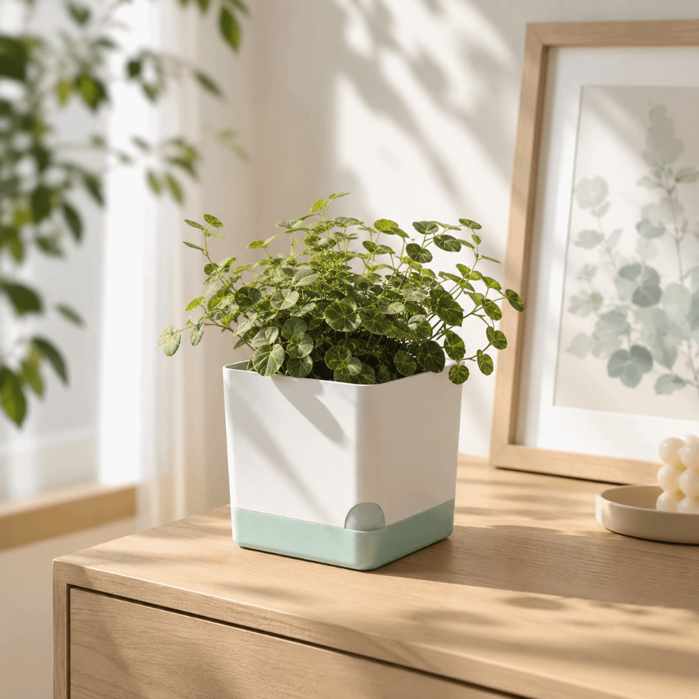 Self-Watering Planter - Simple Square Shape Self Watering Plant
