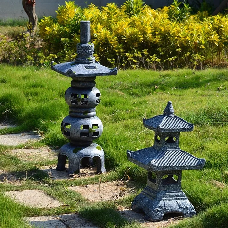 Retro solar garden stone tower - Gardening Hand Tools Japanese 评论和价格