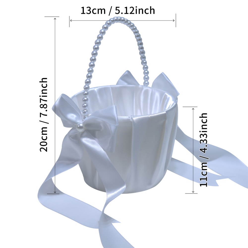 White Satin Bow Flower Girl Ba - Gardening Tools Girls 评论和价格